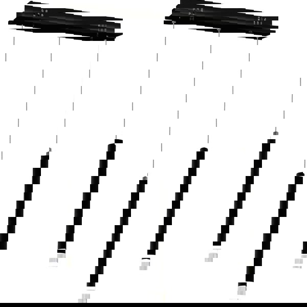 Milagro Carbon Black LED Pendant Lamp 3X5W Eye Catching Contemporary Cylindrical Lights With Built In Low Consumption Light Source