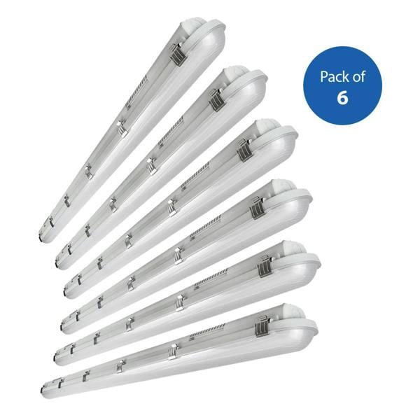 ENER-J LED Non Corrosive IP65 Power Selectable & CCT Selectable Fitting, 1.5m, 50W, 120 Lumens per Watt | Single pack