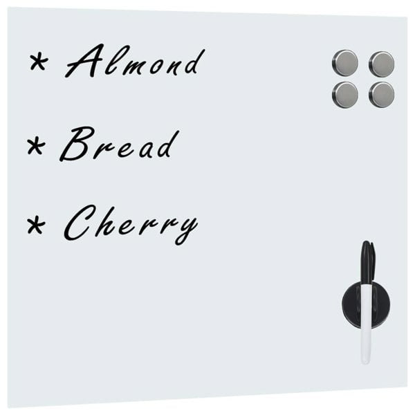 Berkfield Wall Mounted Magnetic Board Glass 40x40 cm