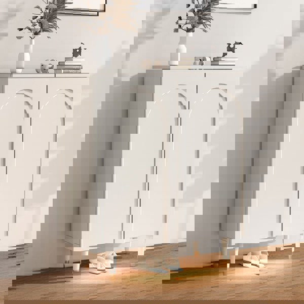 Detail view of Mia Shoe Storage, Cream with best shoe storage