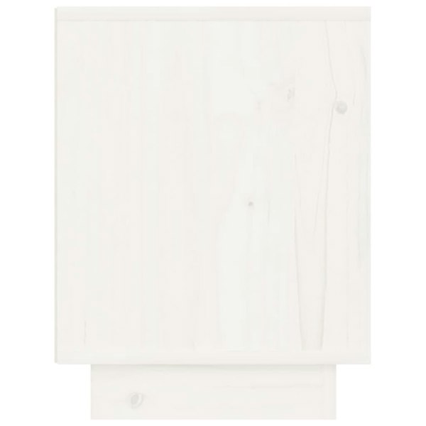 Berkfield Bedside Cabinet White 40x30x40 cm Solid Wood Pine
