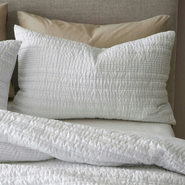 Catherine Lansfield Lennon Stripe White Duvet Cover Set