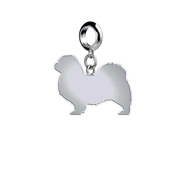 Tibetan Spaniel Silhouette Silver Charm - MYLEE London