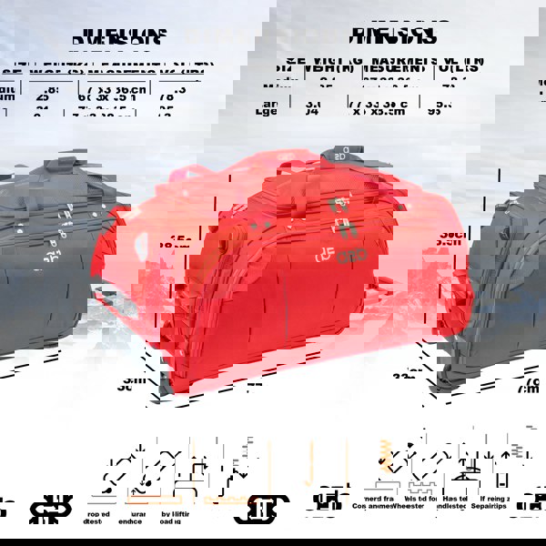 A2B Quest 95.3L Wheeled Holdall Roller Duffel Bag with Skate Wheels