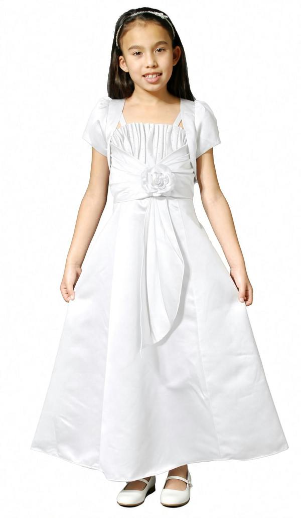 Cinda Satin Young Bridesmaid Dress