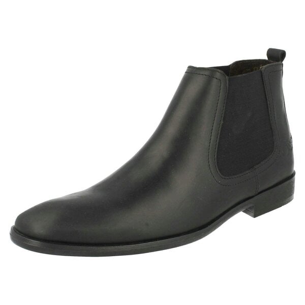 Base London Mens Base London Pull On Chelsea Boots Saffron - Waxy Black