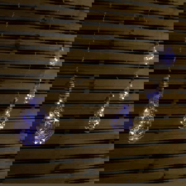 Samuel Alexander 1.2m Set of 5 Battery Operated Light up Edison Style Bulbs with 40 Cool White LEDs