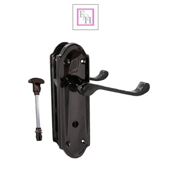 EDH Door Hardware Black Nickel Door Handles - Askworth Internal Door Handle Set for Internal Doors