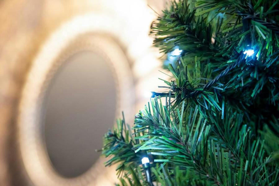 4ft to 12ft Pre-Lit Green Alaskan Pine Artificial Christmas Trees with LEDs and Metal Stand image 8