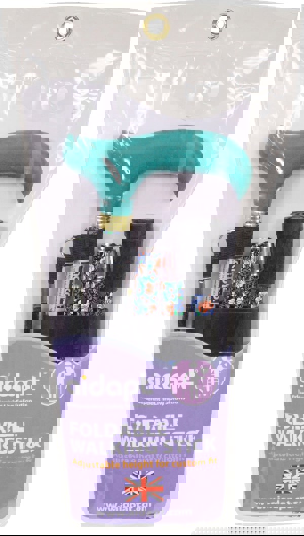 Aidapt Deluxe Folding Walking Cane Emerald