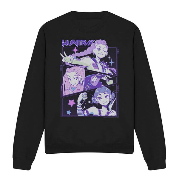 K-Pop Demon Hunters Unisex Adult Huntr/X Anime Sweatshirt - Black