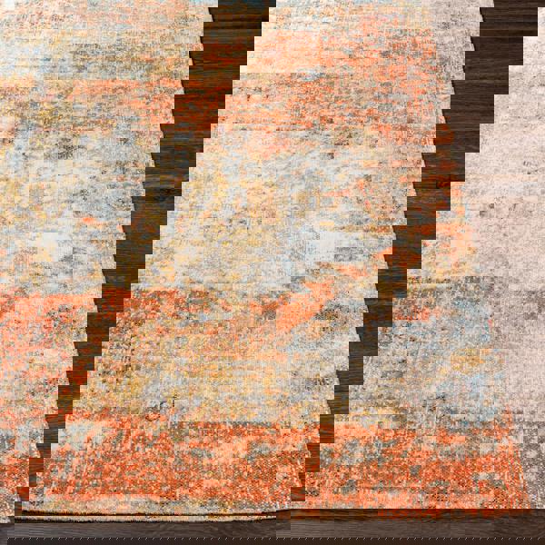 Livabliss Huntington Beach-Modern Orange Blue Ivory In- & Outdoor Rug