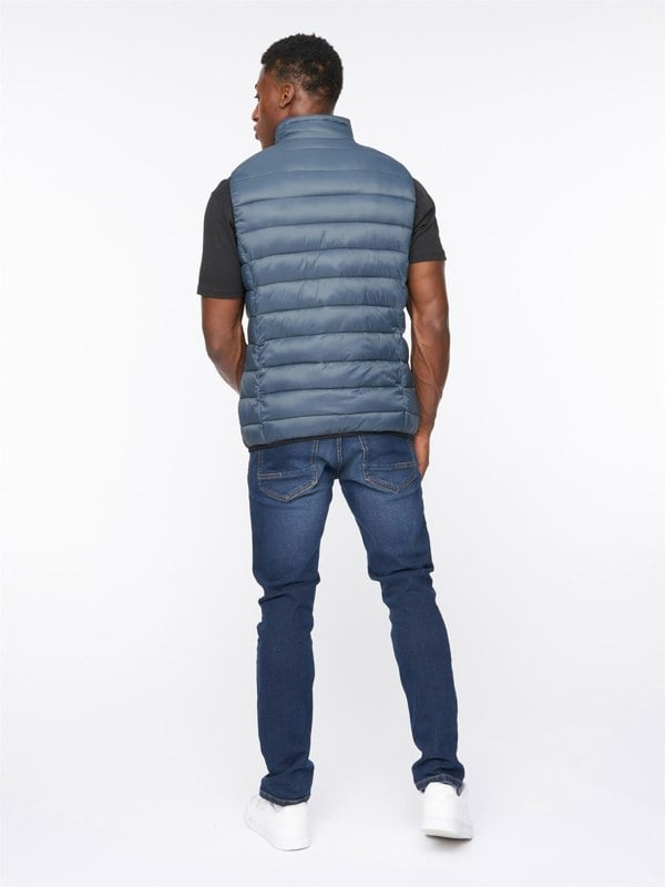 Crosshatch Gattering Gilet Denim Blue