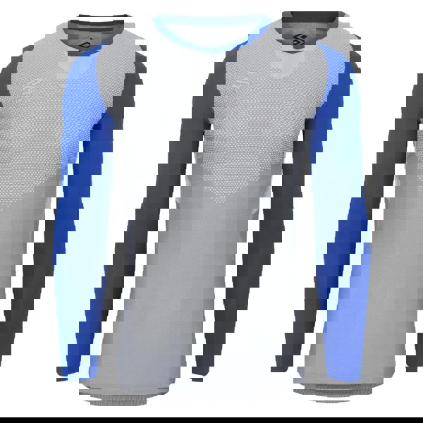 Umbro Mens Pro Long-Sleeved Base Layer Top - Deep Surf/Grey