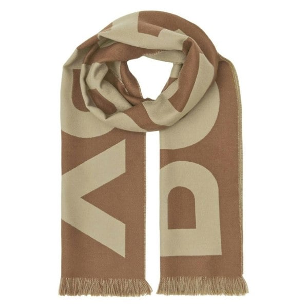 BURBERRY 8057148 Burberry logo wool jacquard scarf BIRCH BROWN SCARF MALE One Size