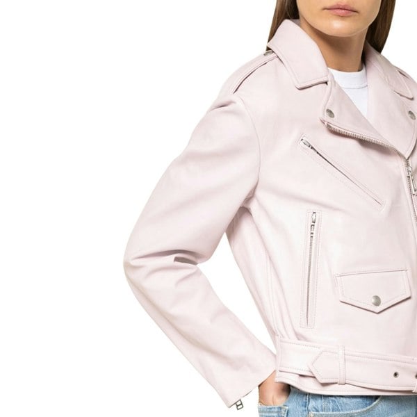 Belstaff Renegade Chalk Pink Leather Jacket M