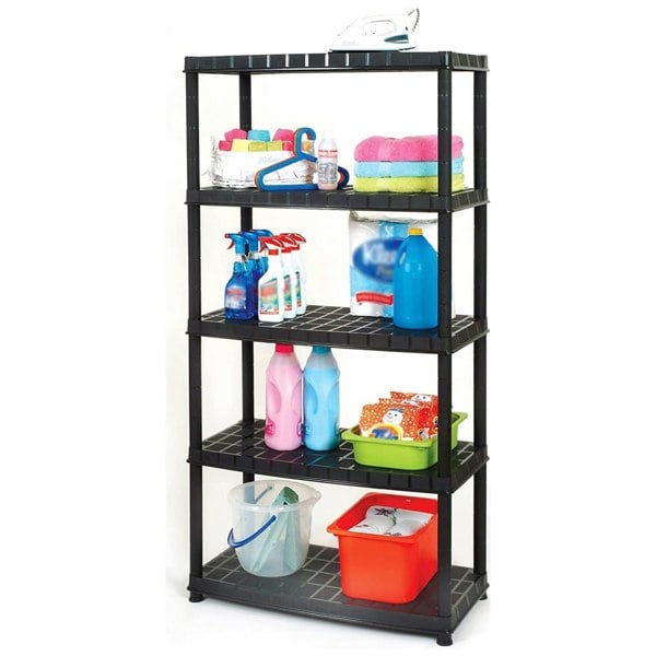 5 Tier Plastic Shelving Units Great For Storage Home & Garage