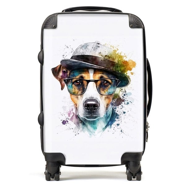 Warren Reed Jack Russell Dog Splashart Suitcase