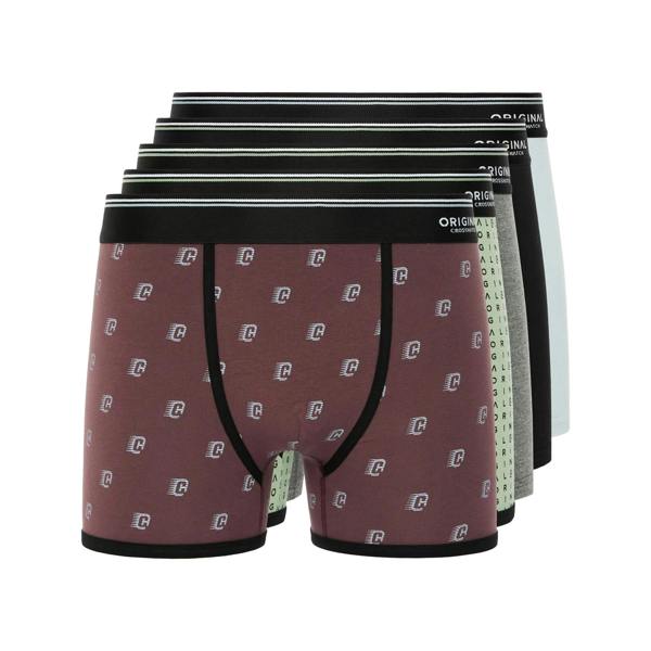 Crosshatch Mens Motifix Boxer Shorts (Pack of 5) - Multicoloured - 