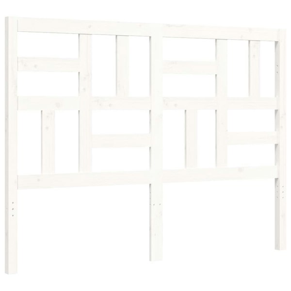 Berkfield Bed Frame with Headboard White 140x190 cm Solid Wood