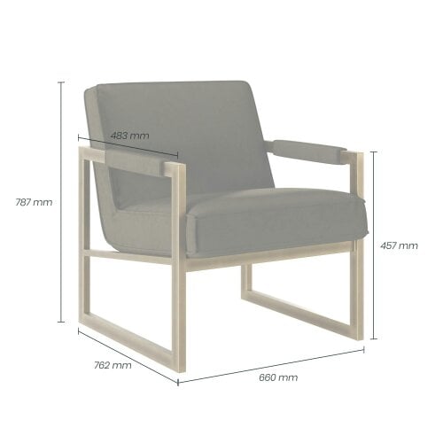 Wyld Haus Firenze Olive Velvet and Bronze Armchair