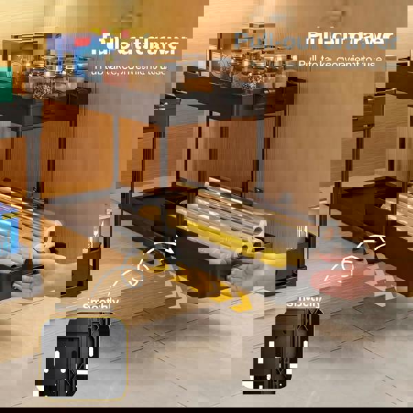 Toque Under Sink Storage Kitchen Sliding Drawer Pull Out Organiser 2 Pack Black