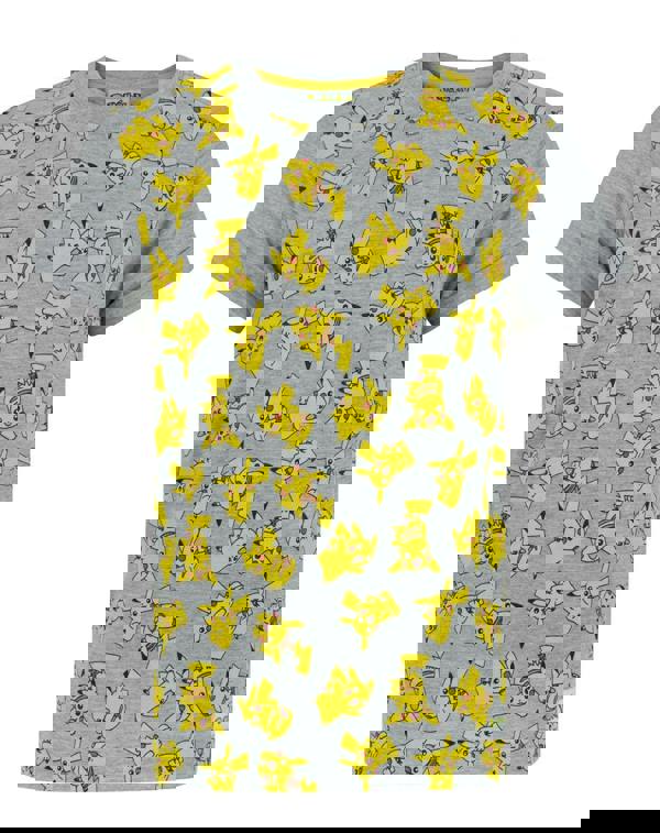 Pokemon Boys Grey Pikachu Short Sleeved T-Shirt