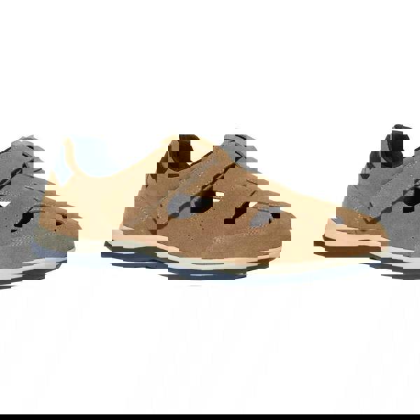 Atlas For Men Mens Split Leather Hook and Loop Sandals - Beige - 