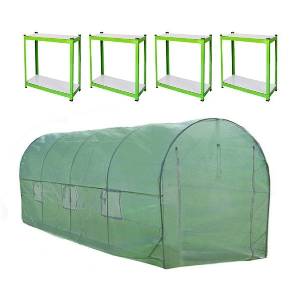Monstershop Polytunnel 25mm 6m x 3m with Racking