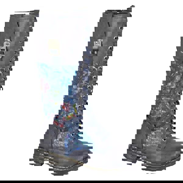 Cipriata Womens/Ladies Floral Calf Boots - Navy