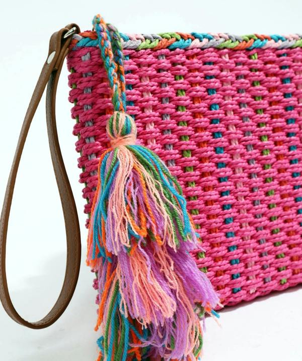 Pia Rossini Fifi - Straw Clutch Bag