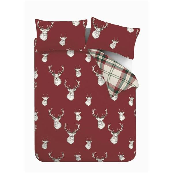 Munro Stag Check Red Duvet Cover Set