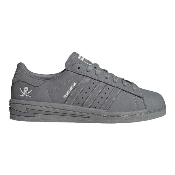 Adidas Mens Neighborhood Superstar Leather Trainers - Grey - 