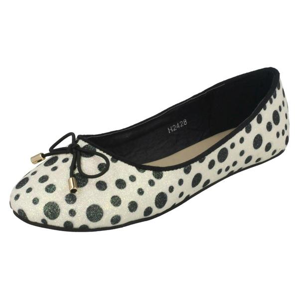 Spot On Girls Spot On Spotted Ballerinas