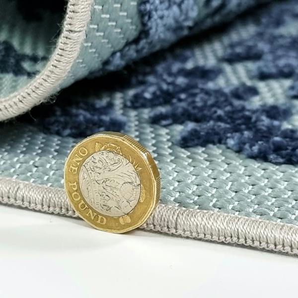 Outdoor Rug Navy Blue Diamond Large XL Small for Garden Patios Decking Gazebo Soft Woven Geometric Mat