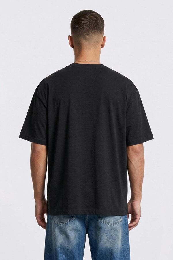 London Attitude Worldwide Skull Biker Oversized Heavyweight Graphic T-Shirt