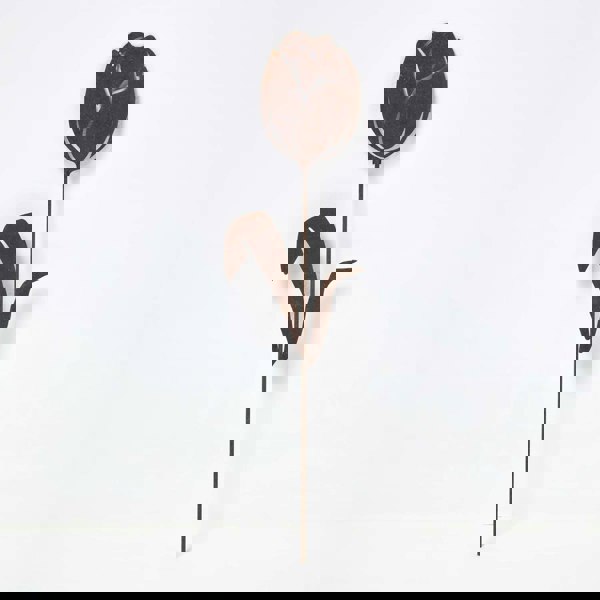 HOMESCAPES Steel Tulip Garden Stake Decorations, Set of 2