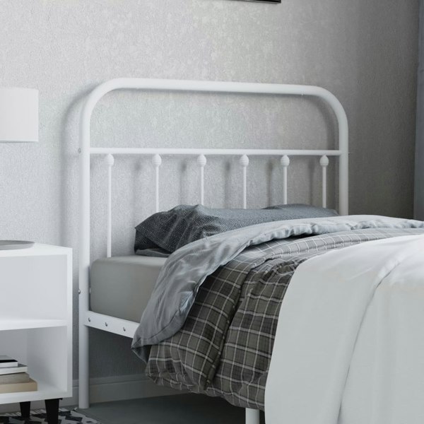 Berkfield Metal Headboard White 100 cm