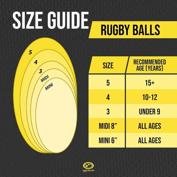 Street Rugby Ball – Black/Orange, Midi - Optimum