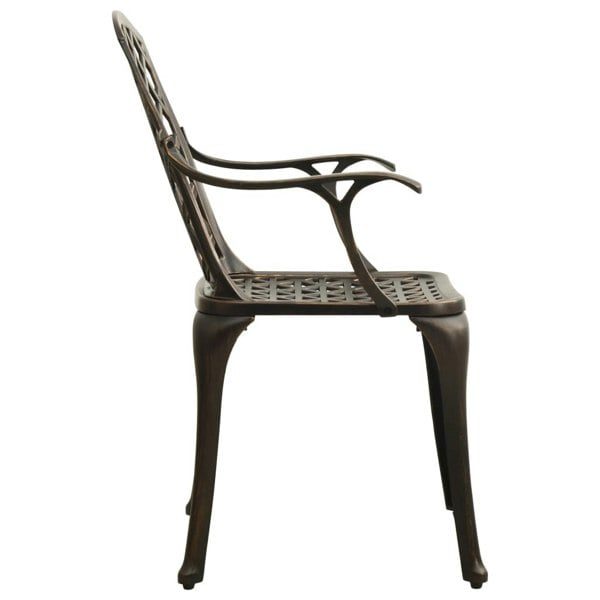 Berkfield Garden Chairs 4 pcs Cast Aluminium Bronze