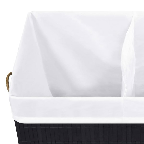 Berkfield Bamboo Laundry Basket Black 100 L