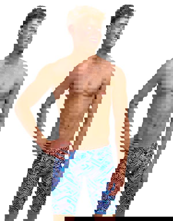 Funky Trunks Boys Blue Bits Swim Training Jammer - Blue