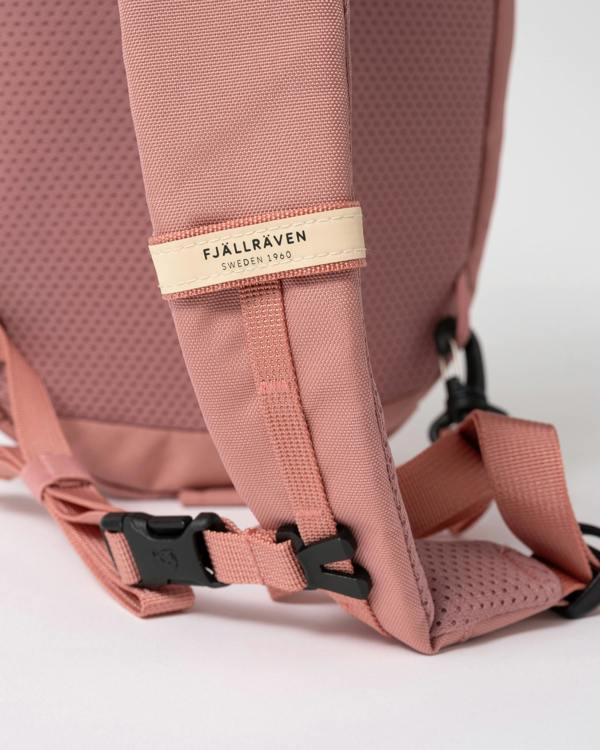 shoulder strap detail of Fjallraven Skule 6L Unisex Sling Bag in Dusty Rose 300