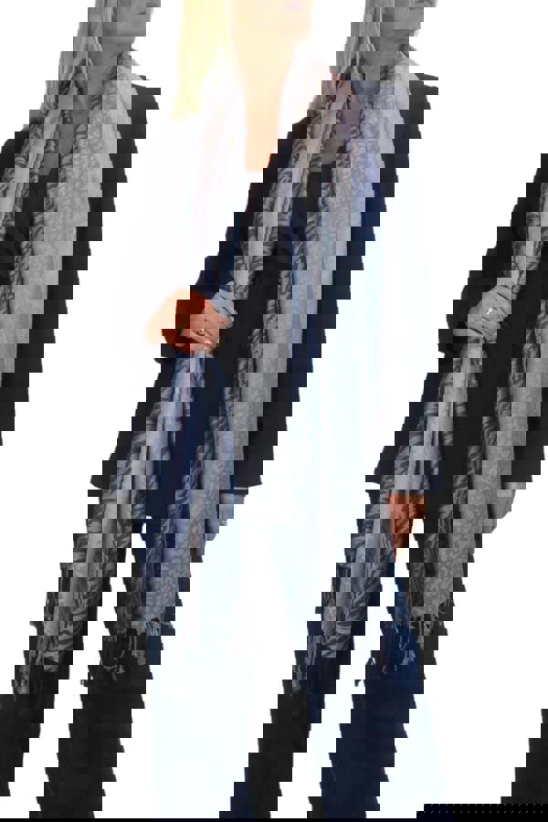 Paulo Due Block Stripe Animal Print Scarf