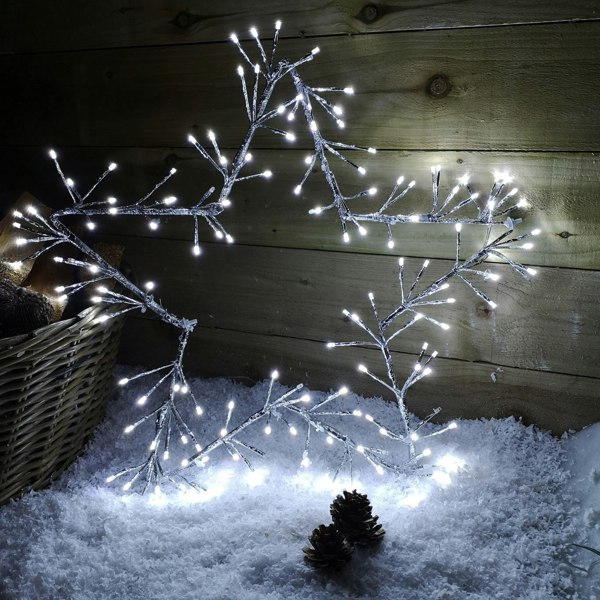 Samuel Alexander 60cm Silver Christmas Star 150 Ice White LED Indoor/Outdoor Christmas Decorations