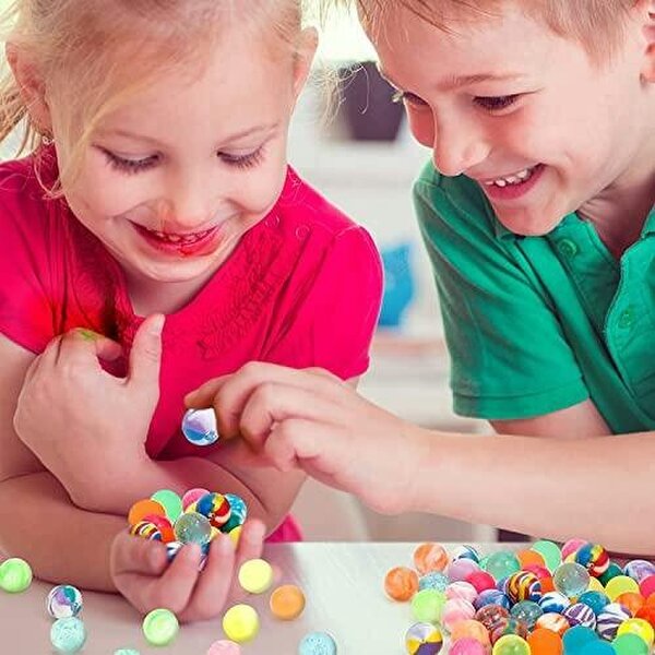 27mm Multicoloured Bouncy Jet Balls for Party Bags, Loot Bags, Stocking Fillers and Prizes
