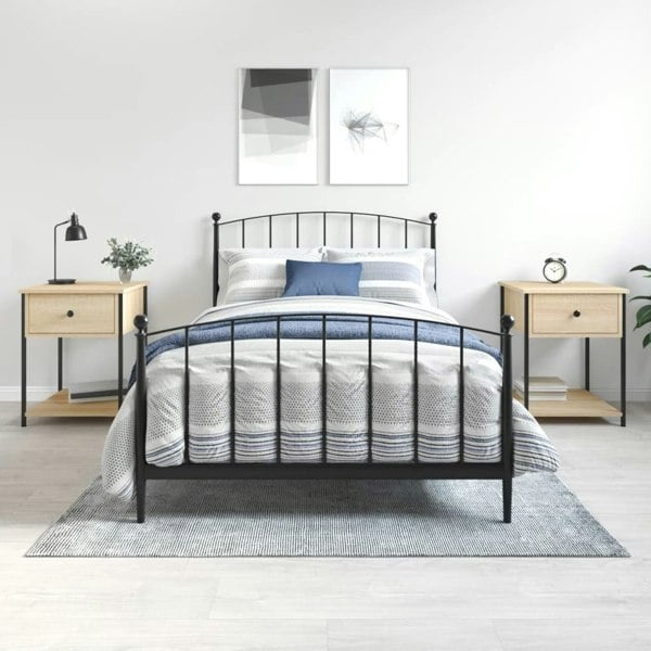 Berkfield Bedside Tables 2 pcs Sonoma Oak 44x45x58 cm Engineered Wood