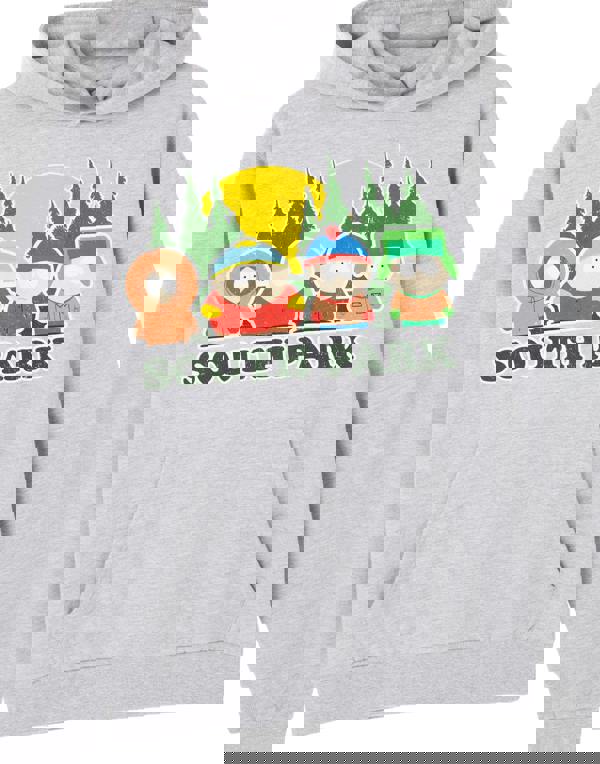 South Park Mens Grey Four Line Up Hoodie