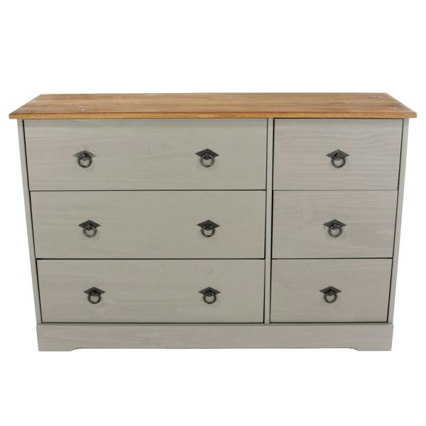 Core Products Corona Grey Modern 3 + 3 Drawer Chest of Drawers