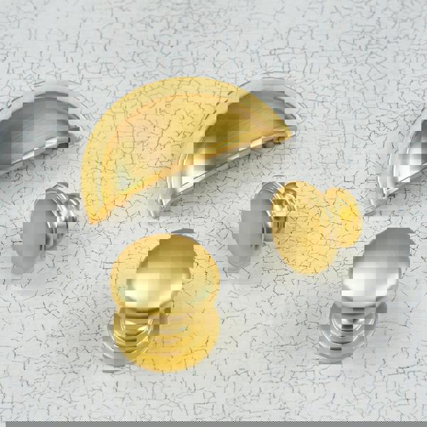 Handle & Home Dark Brass Cup Handle and Coordinating Knobs